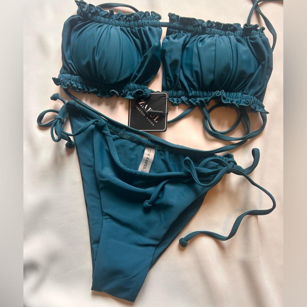Zaful Teal Bikini Set